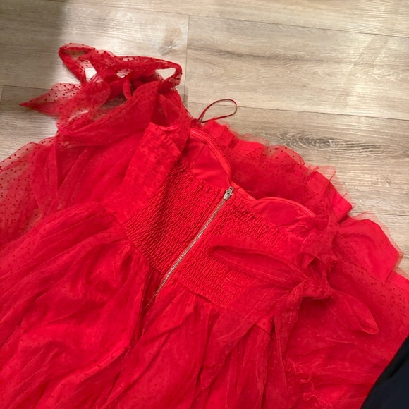 Anthropologie Mable Vibrant Red Strapless Maxi Dress - Picture 5 of 5